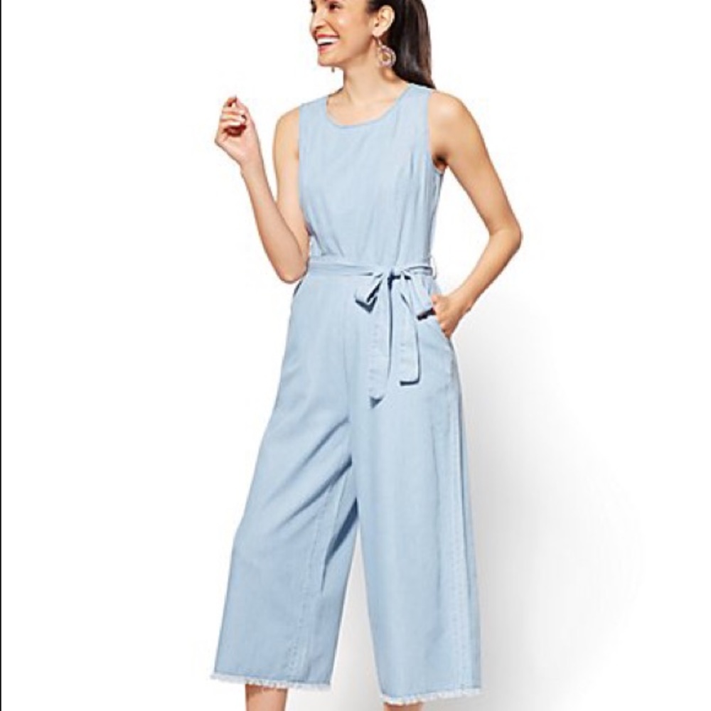 Blue Playsuit with Belt